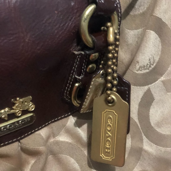 Authentic Coach OpArt Handbag Satchel Purse Brown - Picture 2 of 8